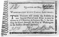 Washington City Canal Lottery Ticket