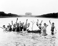 Children in the Reflecting Pool